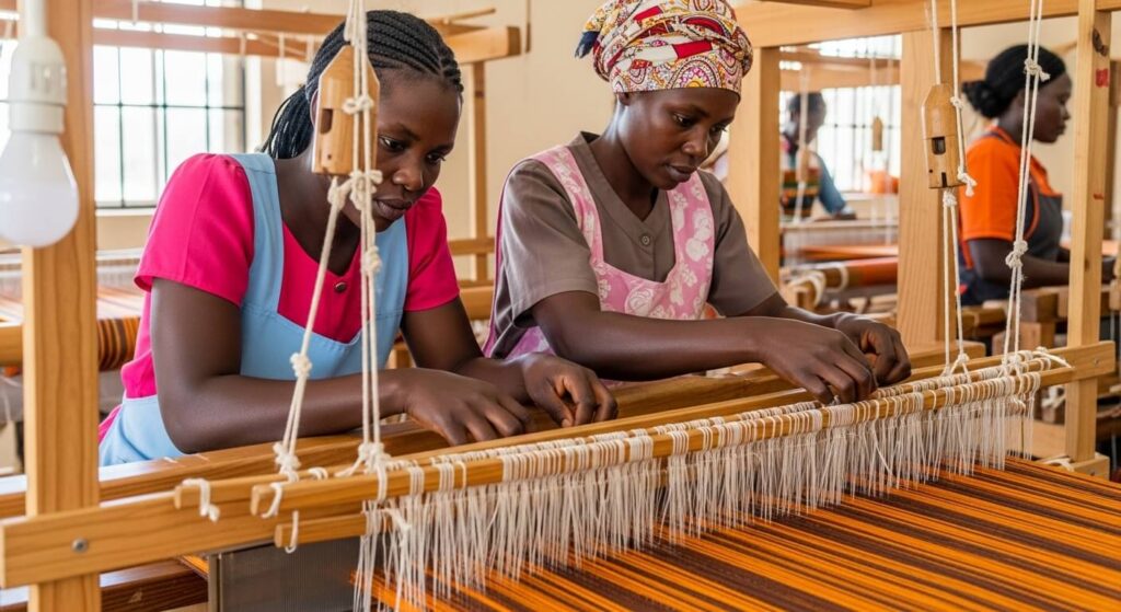 African Women Weaving