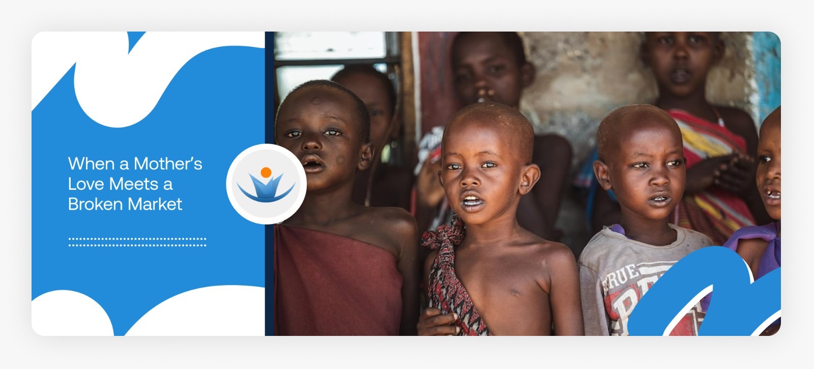 A group of malnourished children in Africa standing in a rural community, showing the physical impact of food inflation and broken local markets in 2026.