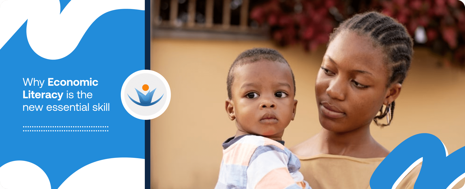An African mother looking tenderly at the child she is carrying, symbolizing the emotional strength and the need for support for suffering mothers in Africa.